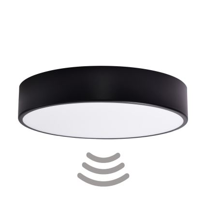 Brilagi - Iluminação de teto com sensor CLARE 3xE27/24W/230V diâmetro 40 cm preto