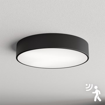 Brilagi - Iluminação de teto com sensor CLARE 3xE27/40W/230V diâmetro 40 cm preto