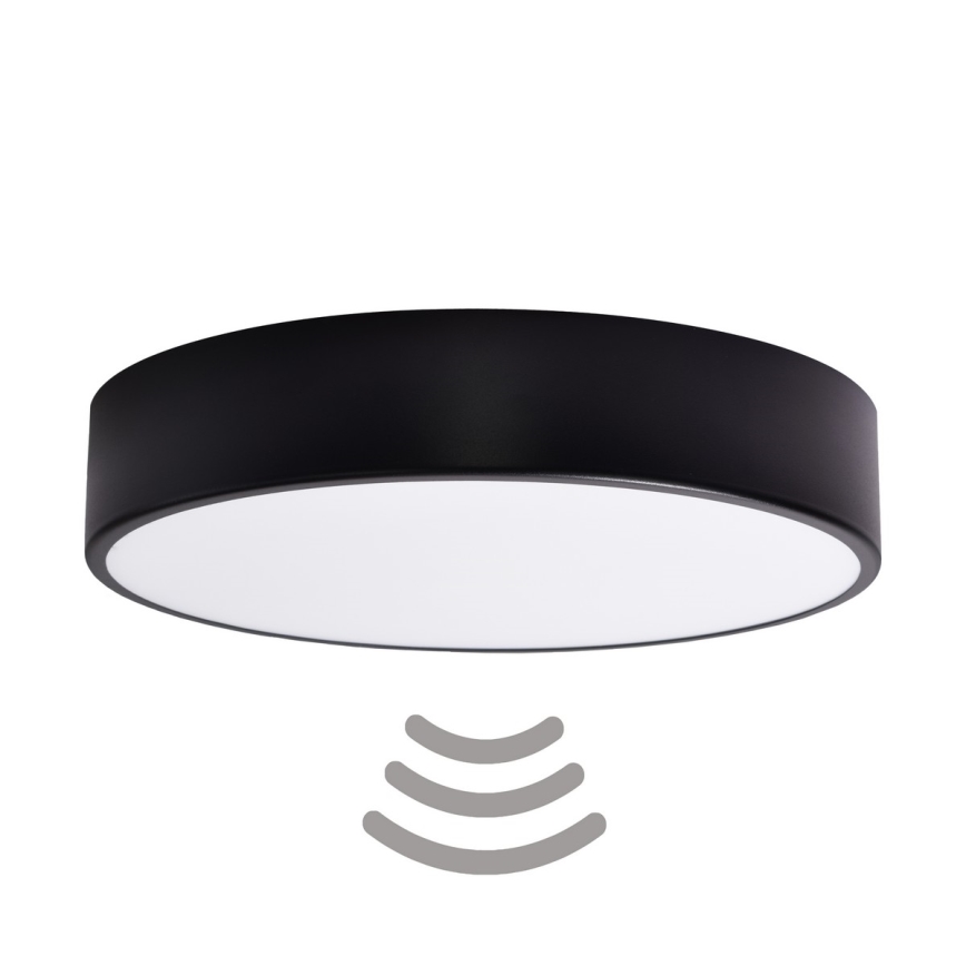 Brilagi - Iluminação de teto com sensor CLARE 3xE27/40W/230V diâmetro 40 cm preto