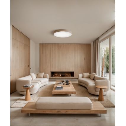 Brilagi - Iluminação de teto com sensor CLARE 6xE27/40W/230V diâmetro 80 cm bege
