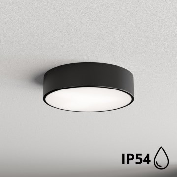 Brilagi - Iluminação de teto de casa de banho CLARE 2xE27/24W/230V diâmetro 30 cm preto IP54