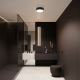 Brilagi - Iluminação de teto de casa de banho CLARE 2xE27/24W/230V diâmetro 30 cm preto IP54