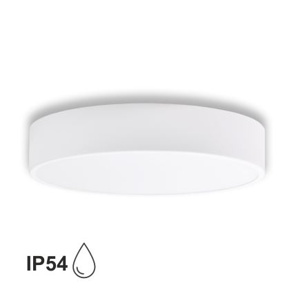 Brilagi - Iluminação de teto de casa de banho CLARE 3xE27/24W/230V diâmetro 40 cm branco IP54