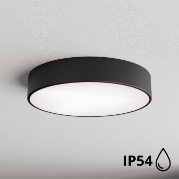 Brilagi - Iluminação de teto de casa de banho CLARE 3xE27/24W/230V diâmetro 40 cm preto IP54