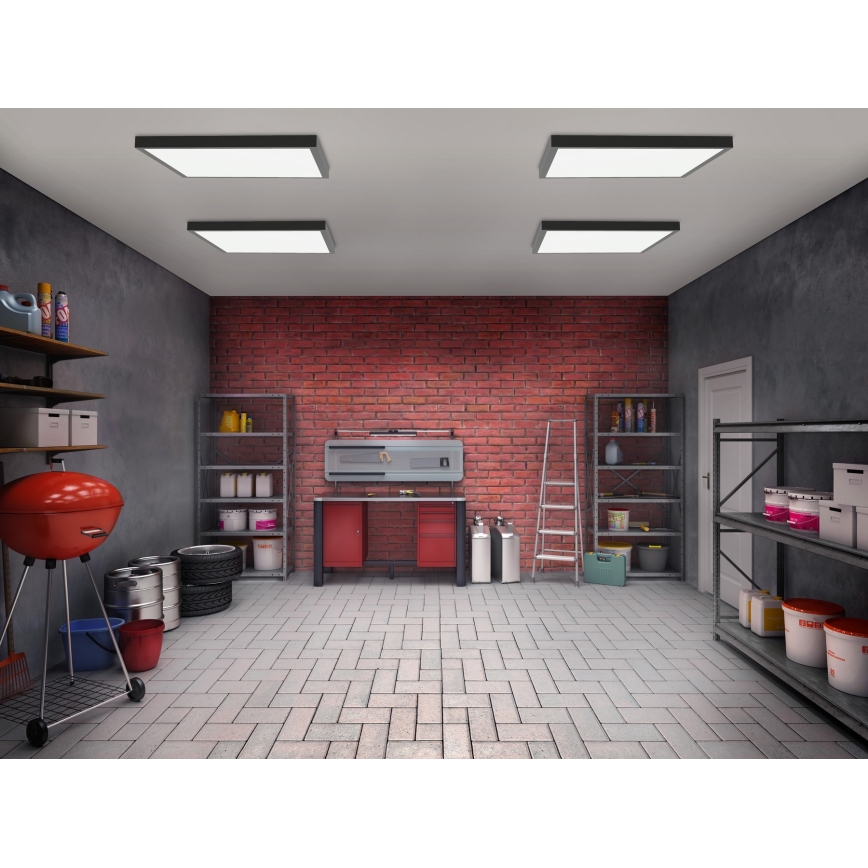 Brilagi - Iluminação de teto de casa de banho LED FRAME LED/40W/230V 60x60 cm IP44 preto