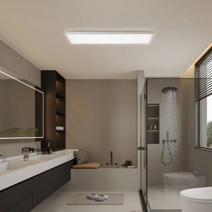 Brilagi - Iluminação de teto de casa de banho LED FRAME LED/50W/230V 120x30 cm IP44 branco