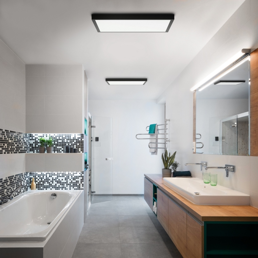 Brilagi - Iluminação de teto de casa de banho LED FRAME LED/50W/230V 60x60 cm IP44 preto