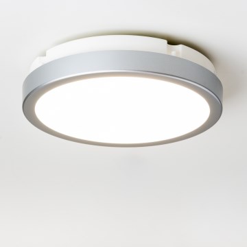 Brilagi - Iluminação de teto de casa de banho LED PERA 18W/230V diâmetro 22 cm IP65 prateado