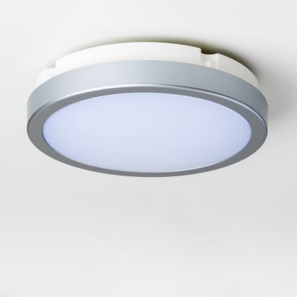 Brilagi - Iluminação de teto de casa de banho LED PERA 18W/230V diâmetro 22 cm IP65 prateado