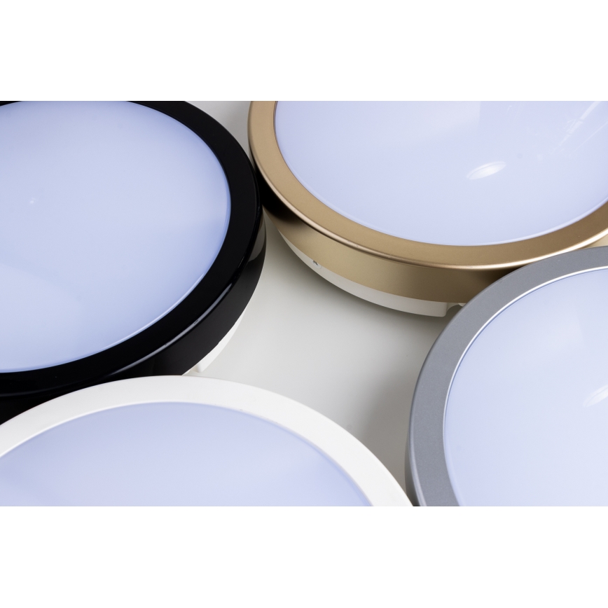 Brilagi - Iluminação de teto de casa de banho LED PERA 18W/230V diâmetro 22 cm IP65 prateado