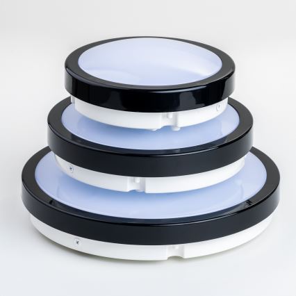 Brilagi - Iluminação de teto de casa de banho LED PERA LED/12W/230V diâmetro 18 cm IP65 preto