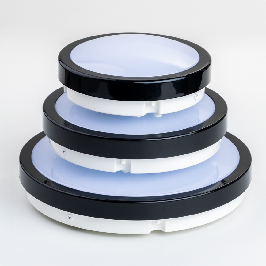 Brilagi - Iluminação de teto de casa de banho LED PERA LED/12W/230V diâmetro 18 cm IP65 preto