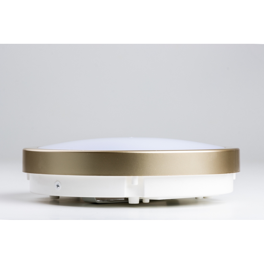 Brilagi - Iluminação de teto de casa de banho LED PERA LED/18W/230V diâmetro 22 cm IP65 dourada