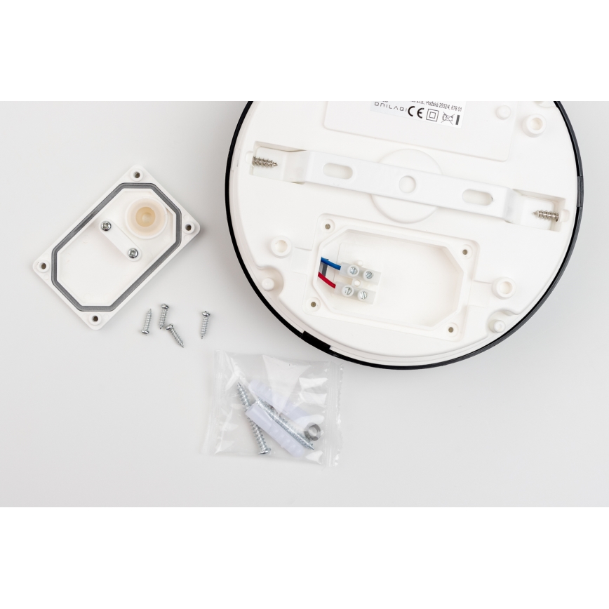 Brilagi - Iluminação de teto de casa de banho LED PERA LED/18W/230V diâmetro 22 cm IP65 preto