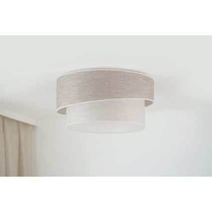 Brilagi - Iluminação de teto DOVER SHINE 1xE27/15W/230V diâmetro 50 cm cinzento/creme