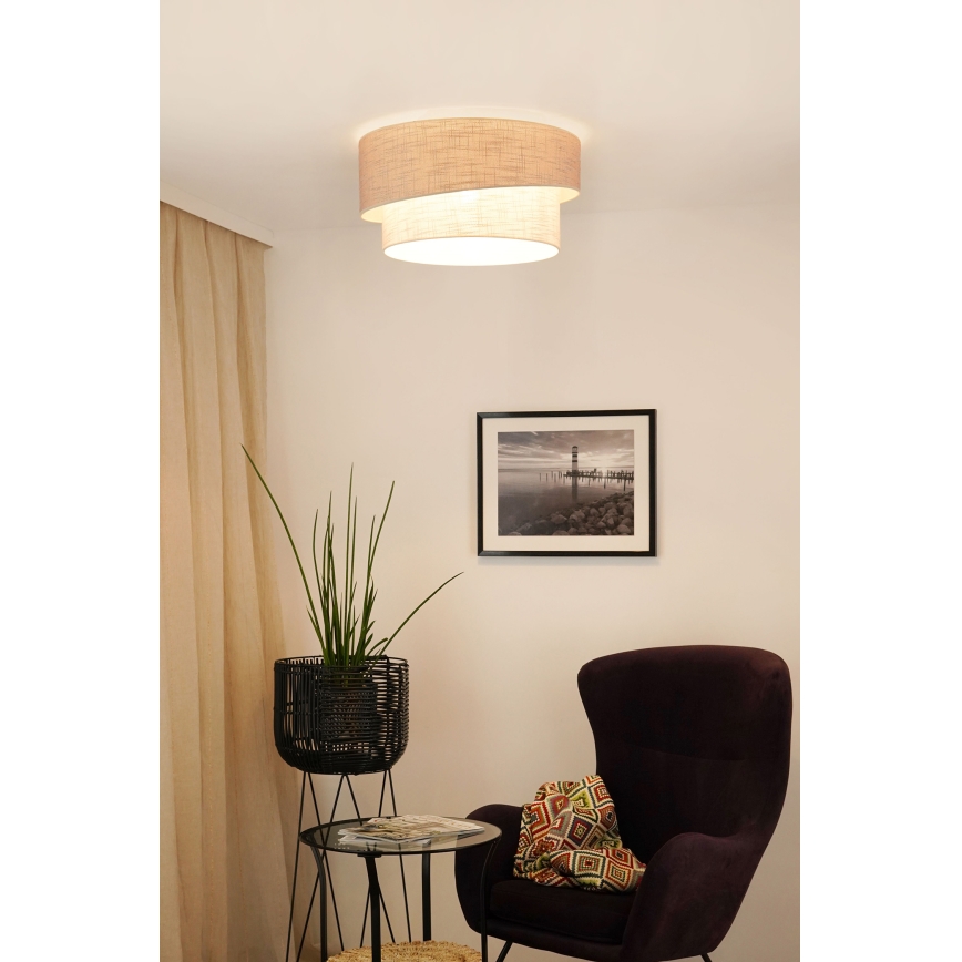 Brilagi - Iluminação de teto DOVER SHINE 1xE27/15W/230V diâmetro 50 cm cinzento/creme