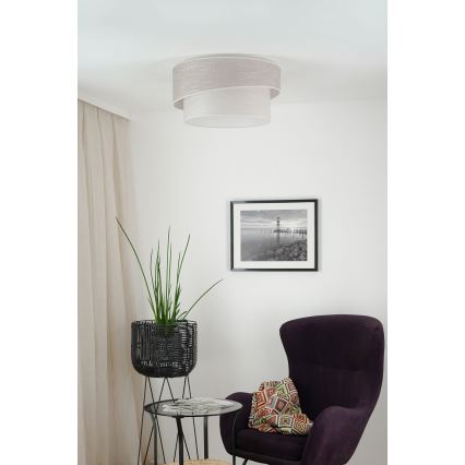 Brilagi - Iluminação de teto DOVER SHINE 1xE27/15W/230V diâmetro 50 cm cinzento/creme