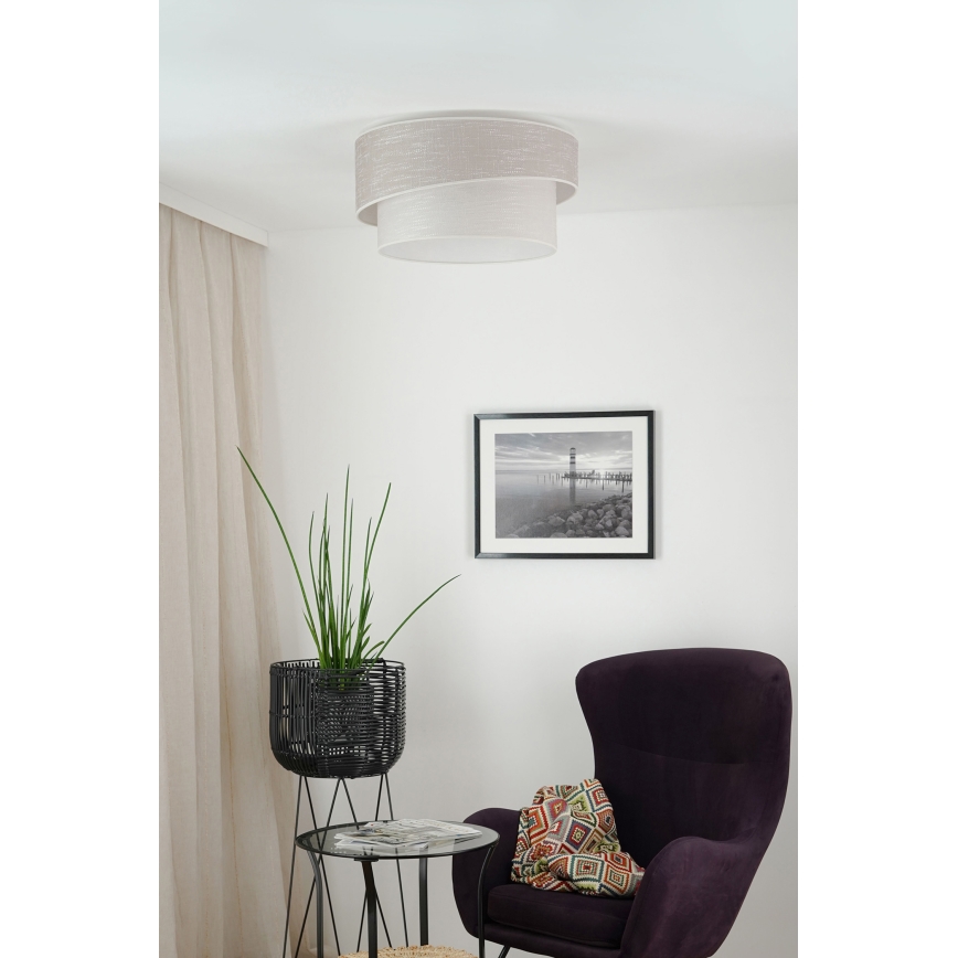 Brilagi - Iluminação de teto DOVER SHINE 1xE27/15W/230V diâmetro 50 cm cinzento/creme