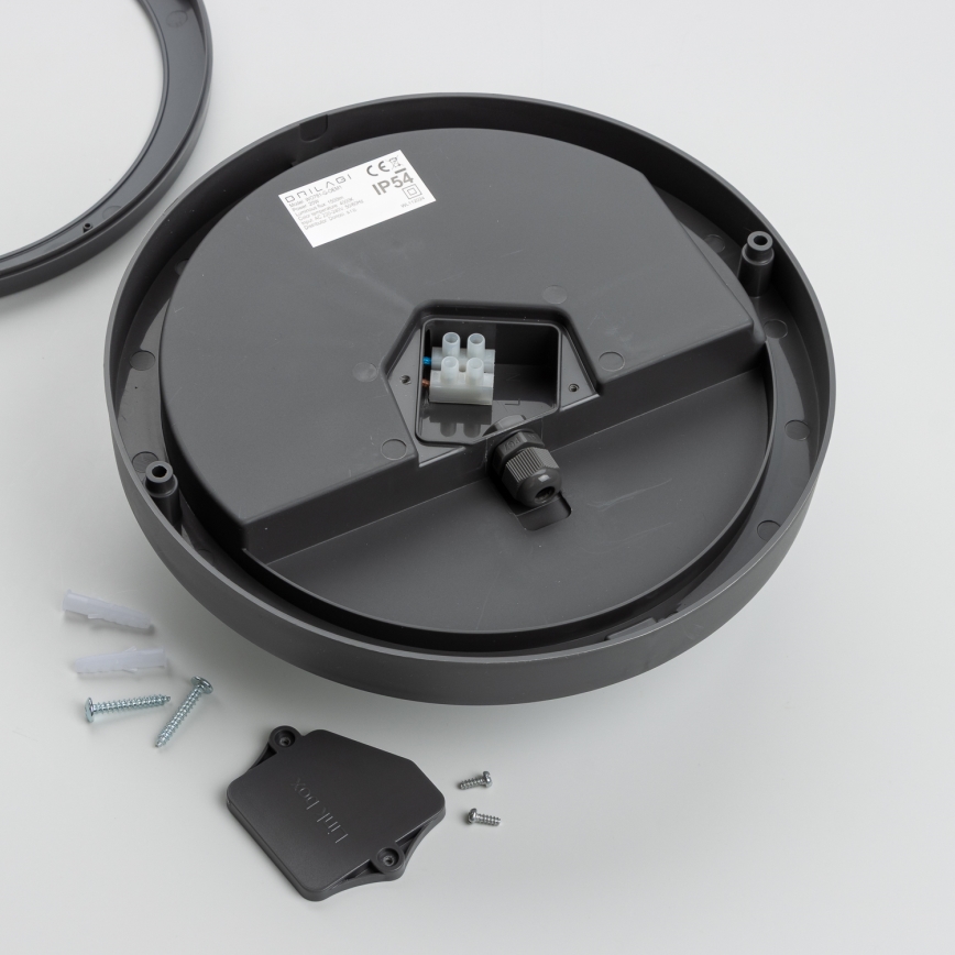 Brilagi - Iluminação de teto exterior LED LED/20W/230V diâmetro 23 cm IP54 antracite