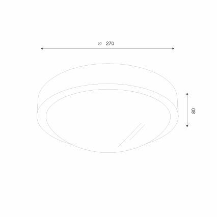 Brilagi - Iluminação de teto LED CARVALHO SLIM 1xE27/60W/230V carvalho cereja diâmetro 27 cm
