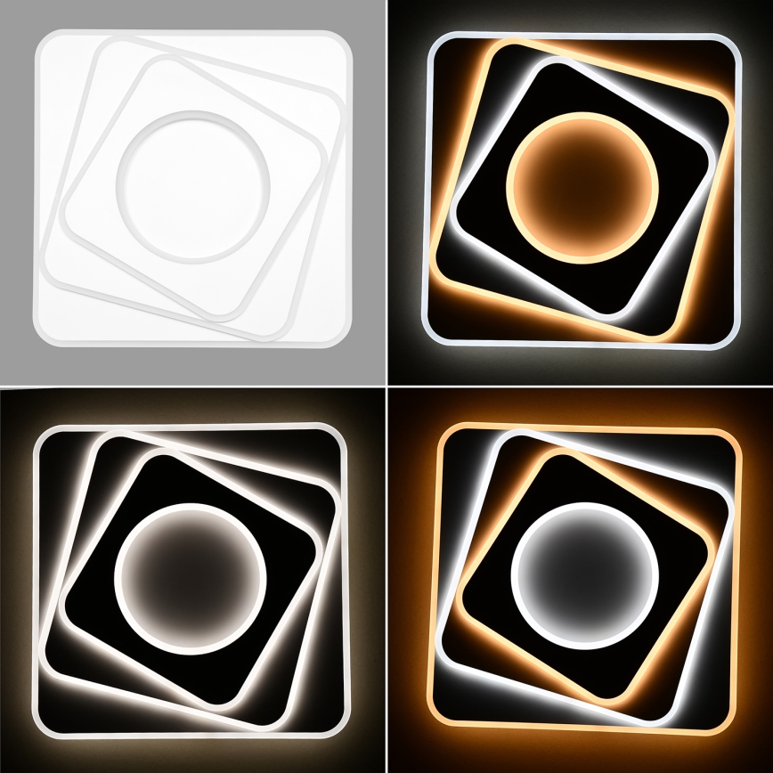 Brilagi - Iluminação de teto LED com regulação MODERN LED/100W/230V 2700-6500K 48x48 cm + comando