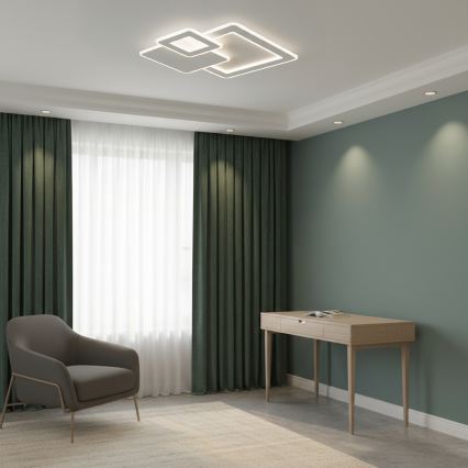 Brilagi - Iluminação de teto LED com regulação MODERN LED/93W/230V 2700-6500K 48,5x48,5 cm + comando