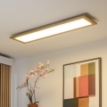 Brilagi - Iluminação de teto LED com regulação SLIMFRAME WOOD LED/58W/230V 124x34 cm 3000-6000K castanho + comando