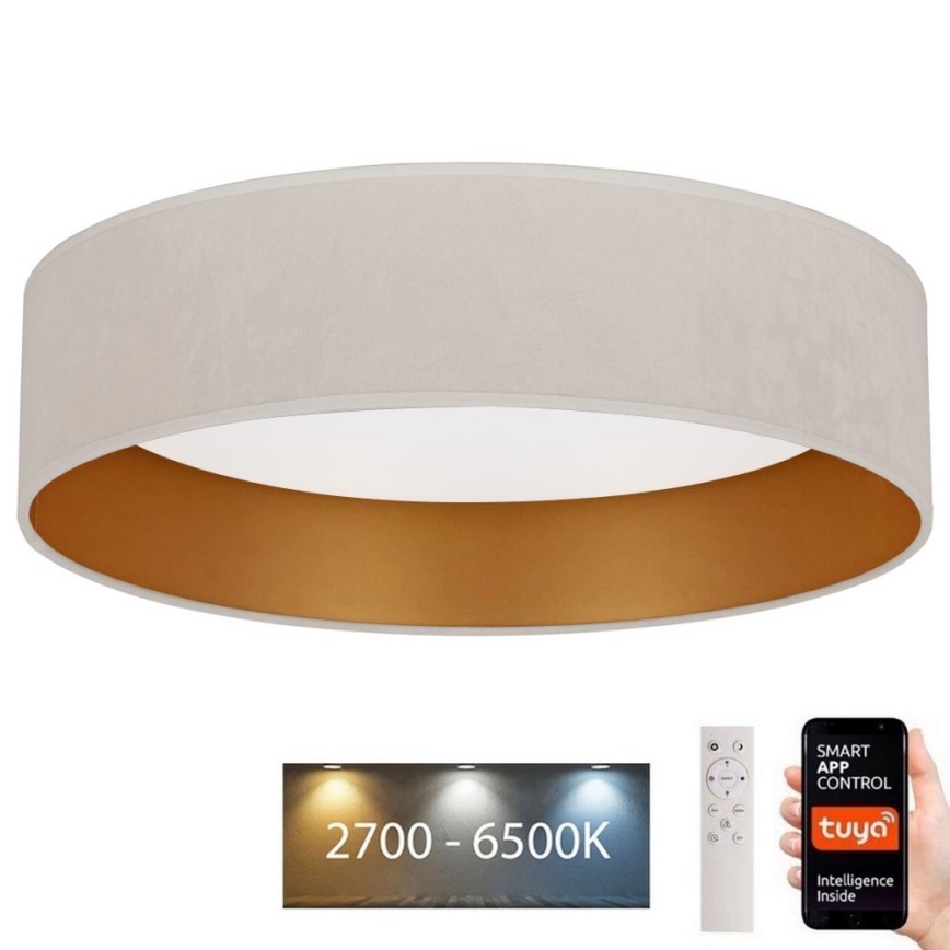 Brilagi - Iluminação de teto LED com regulação VELVET SMART LED/24W/230V d. 45 cm 2700-6500K Wi-Fi Tuya + comando