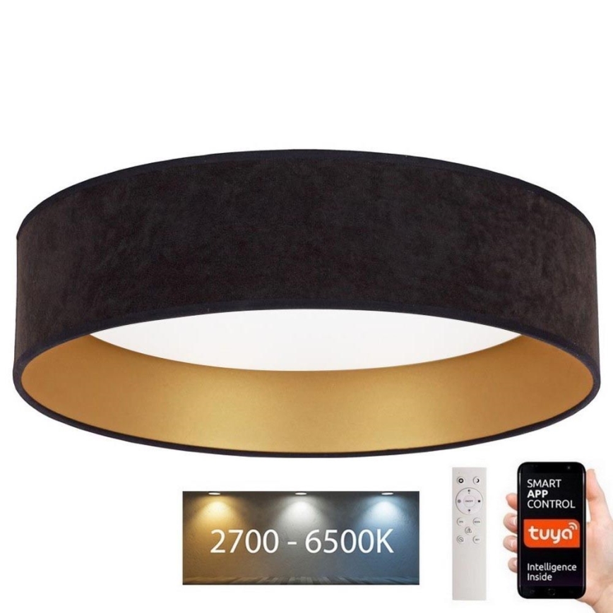 Brilagi - Iluminação de teto LED com regulação VELVET SMART LED/36W/230V d. 55 cm 2700-6500K Wi-Fi Tuya preto/dourado + comando