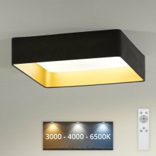 Brilagi - Iluminação de teto LED com regulação VELVET SQUARE LED/24W/230V 3000/4000/6500K + controlo remoto cinzento