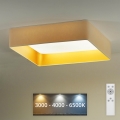 Brilagi - Iluminação de teto LED com regulação VELVET SQUARE LED/24W/230V 3000/4000/6500K + controlo remoto creme