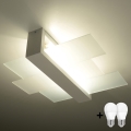 Brilagi -  Iluminação de teto LED HERA 2xE27/7,5W/230V branco
