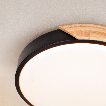 Brilagi - Iluminação de teto LED PILANA LED/24W/230V carvalho diâmetro 30 cm