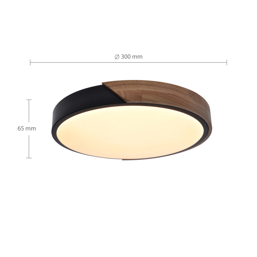 Brilagi - Iluminação de teto LED PILANA LED/24W/230V carvalho diâmetro 30 cm