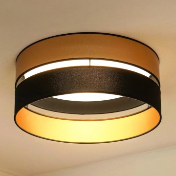 Brilagi - Iluminação de teto LED ROYAL LED/24W/230V diâmetro 45 cm preto/dourado