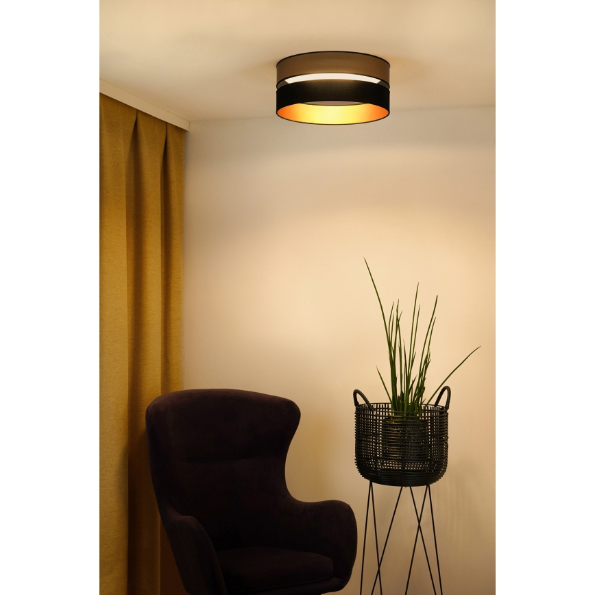 Brilagi - Iluminação de teto LED ROYAL LED/24W/230V diâmetro 45 cm preto/dourado