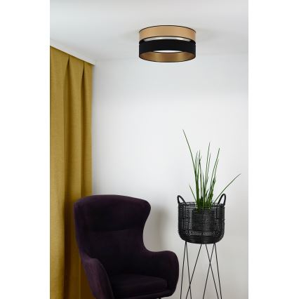 Brilagi - Iluminação de teto LED ROYAL LED/24W/230V diâmetro 45 cm preto/dourado