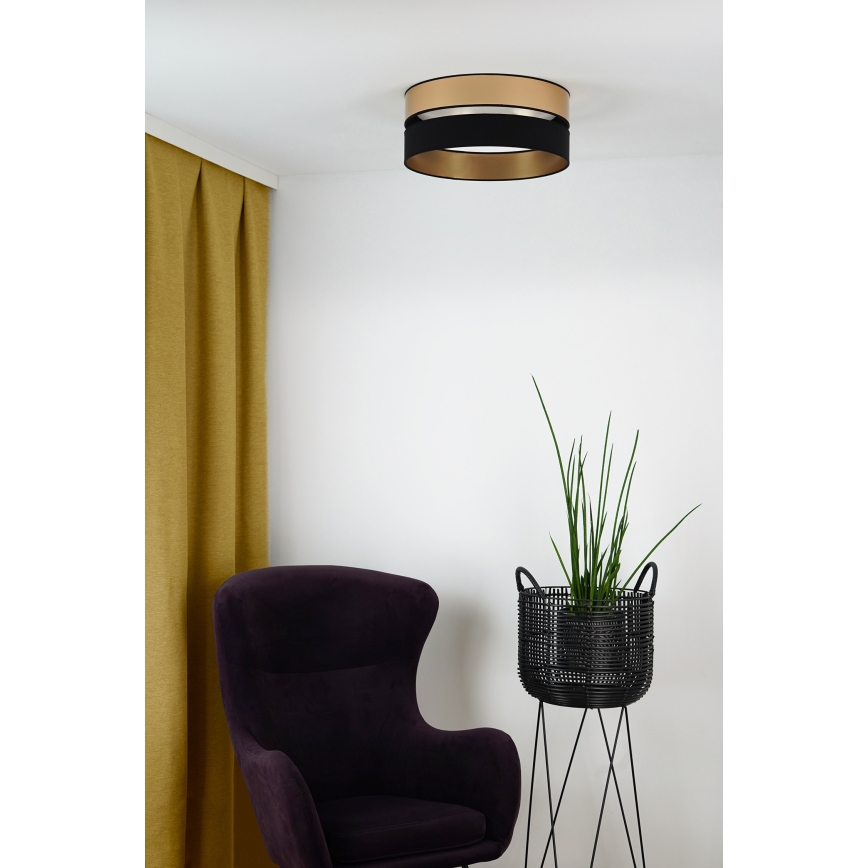 Brilagi - Iluminação de teto LED ROYAL LED/24W/230V diâmetro 45 cm preto/dourado