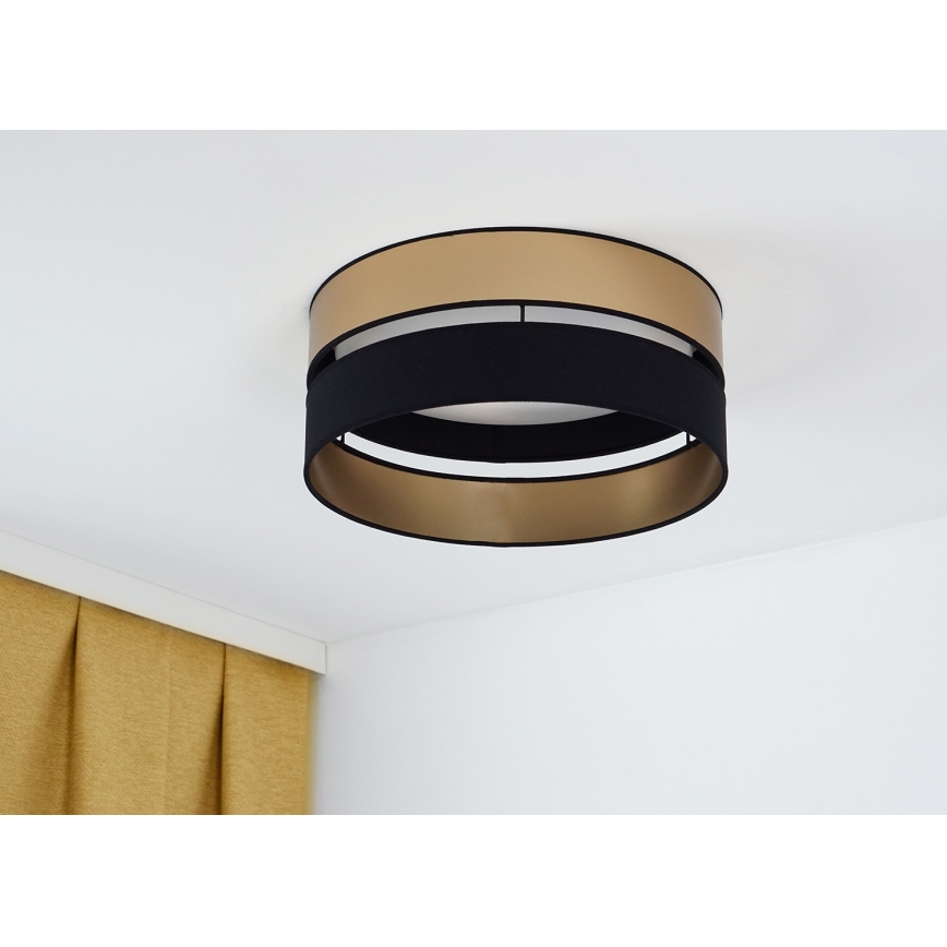 Brilagi - Iluminação de teto LED ROYAL LED/24W/230V diâmetro 45 cm preto/dourado
