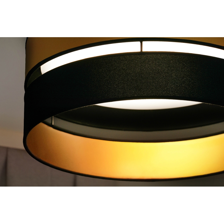 Brilagi - Iluminação de teto LED ROYAL LED/24W/230V diâmetro 45 cm preto/dourado