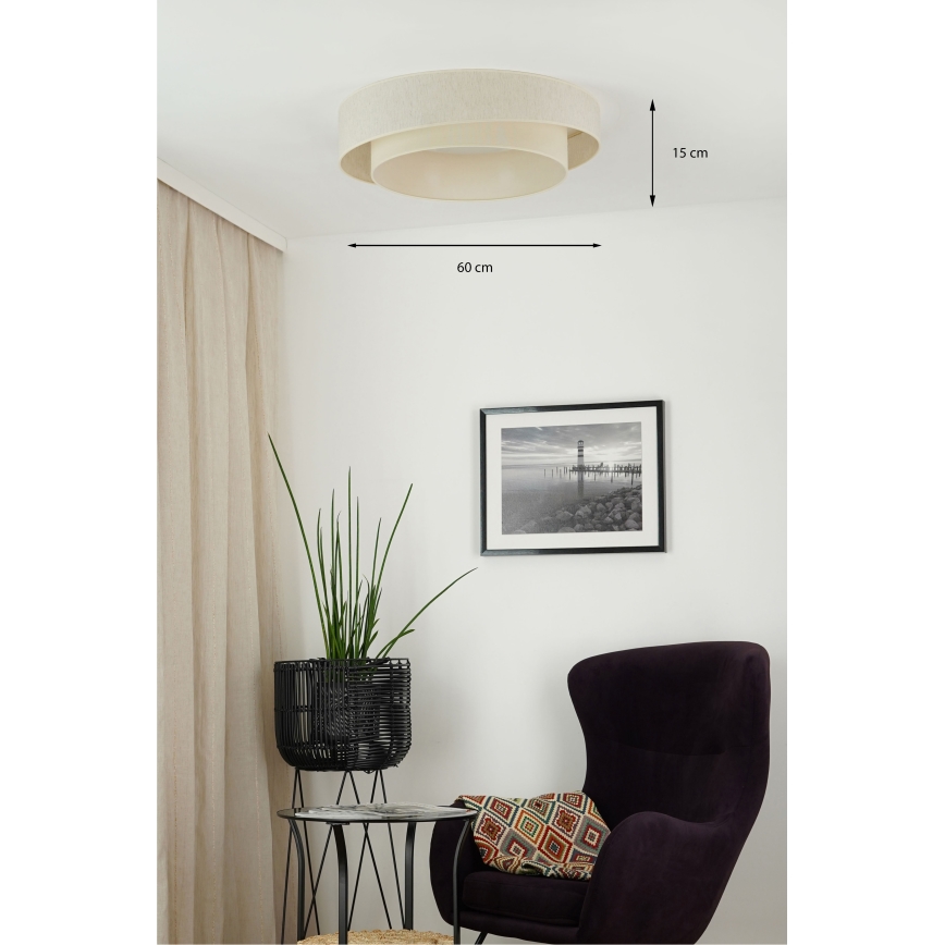 Brilagi - Iluminação de teto LED SHINE LED/26W/230V diâmetro 60 cm creme