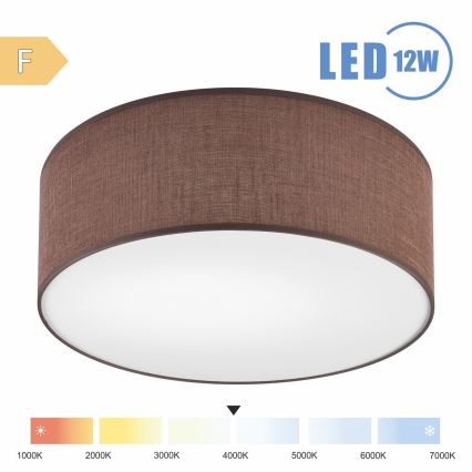 Brilagi - Iluminação de teto LED SIRIJA LED/12W/230V diâmetro 35 cm castanho