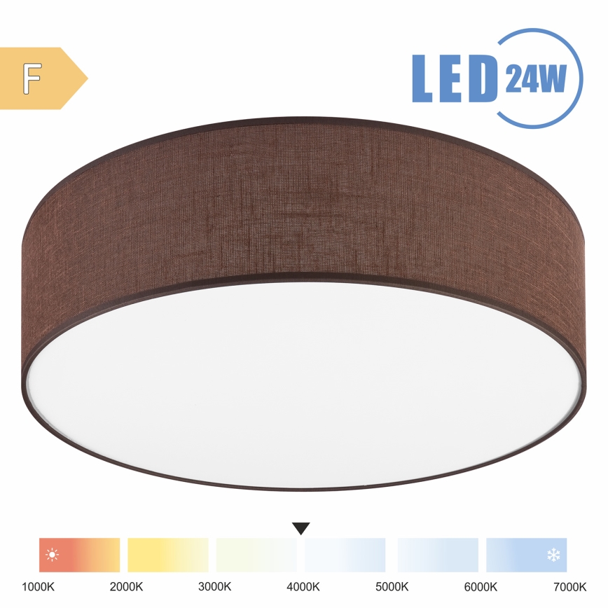 Brilagi - Iluminação de teto LED SIRIJA LED/24W/230V diâmetro 45 cm castanho