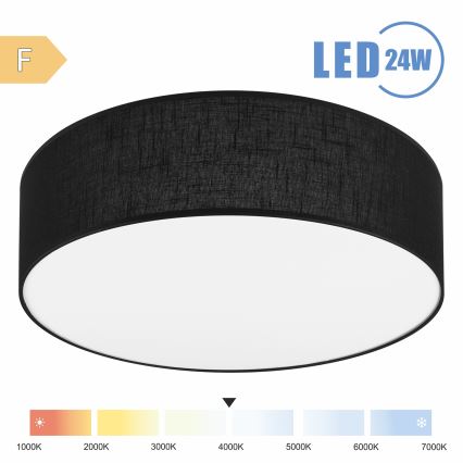 Brilagi - Iluminação de teto LED SIRIJA LED/24W/230V diâmetro 45 cm preto