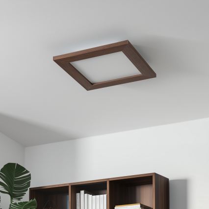 Brilagi - Iluminação de teto LED SLIMFRAME WOOD LED/25W/230V 34x34 cm