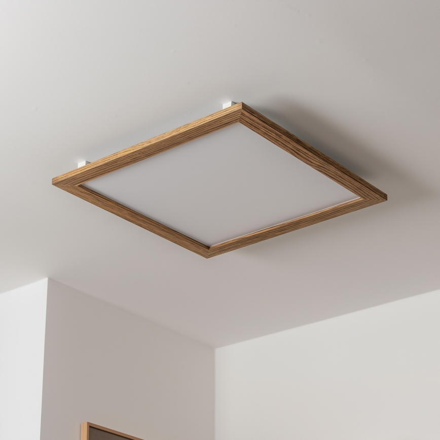 Brilagi - Iluminação de teto LED SLIMFRAME WOOD LED/58W/230V 64x64 cm castanho