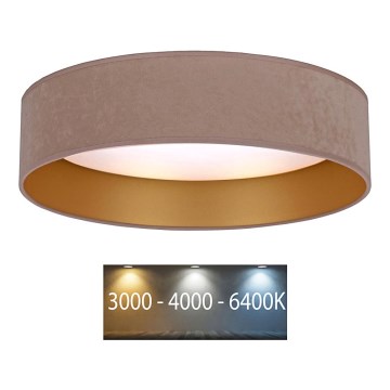 Brilagi - Iluminação de teto LED VELVET LED/12W/230V d. 30 cm 3000K/4000K/6400K bege/dourado