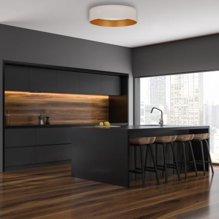 Brilagi - Iluminação de teto LED VELVET LED/12W/230V d. 30 cm 3000K/4000K/6400K cremoso/dourado