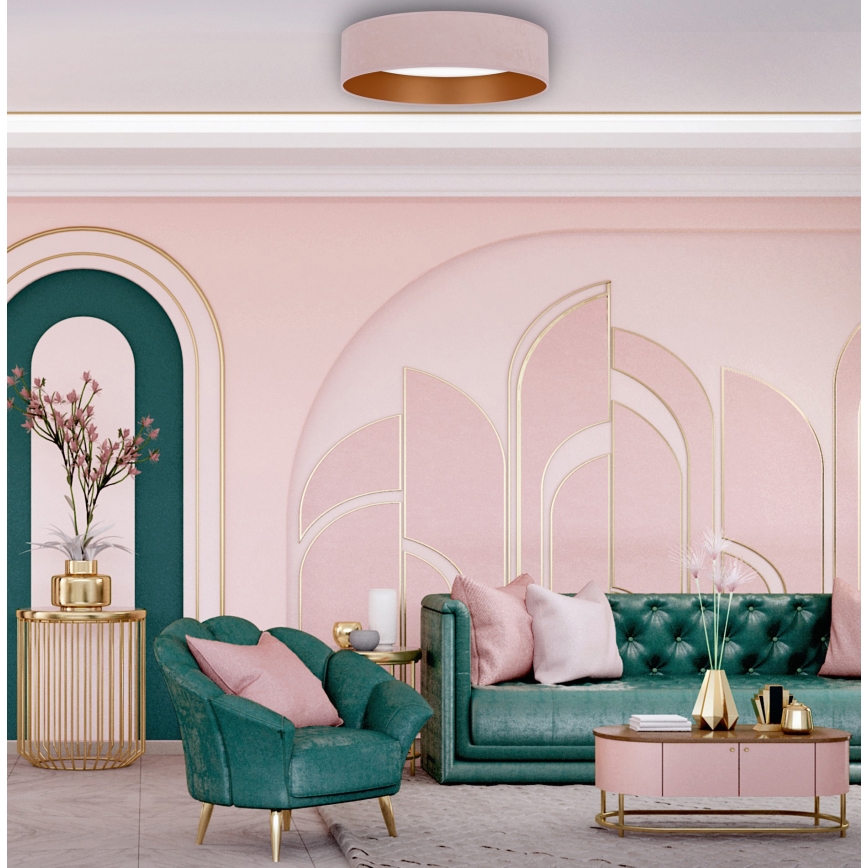 Brilagi - Iluminação de teto LED VELVET LED/12W/230V d. 30 cm 3000K/4000K/6400K rosa/dourado