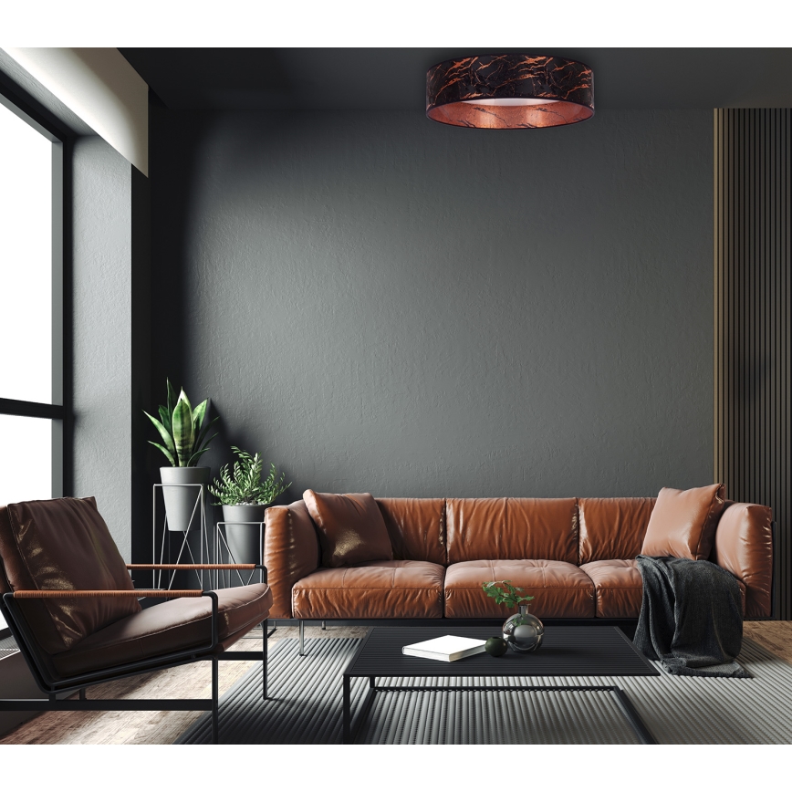 Brilagi - Iluminação de teto LED VELVET LED/12W/230V d. 30 cm 3000K/4000K/6400K preto/cobre